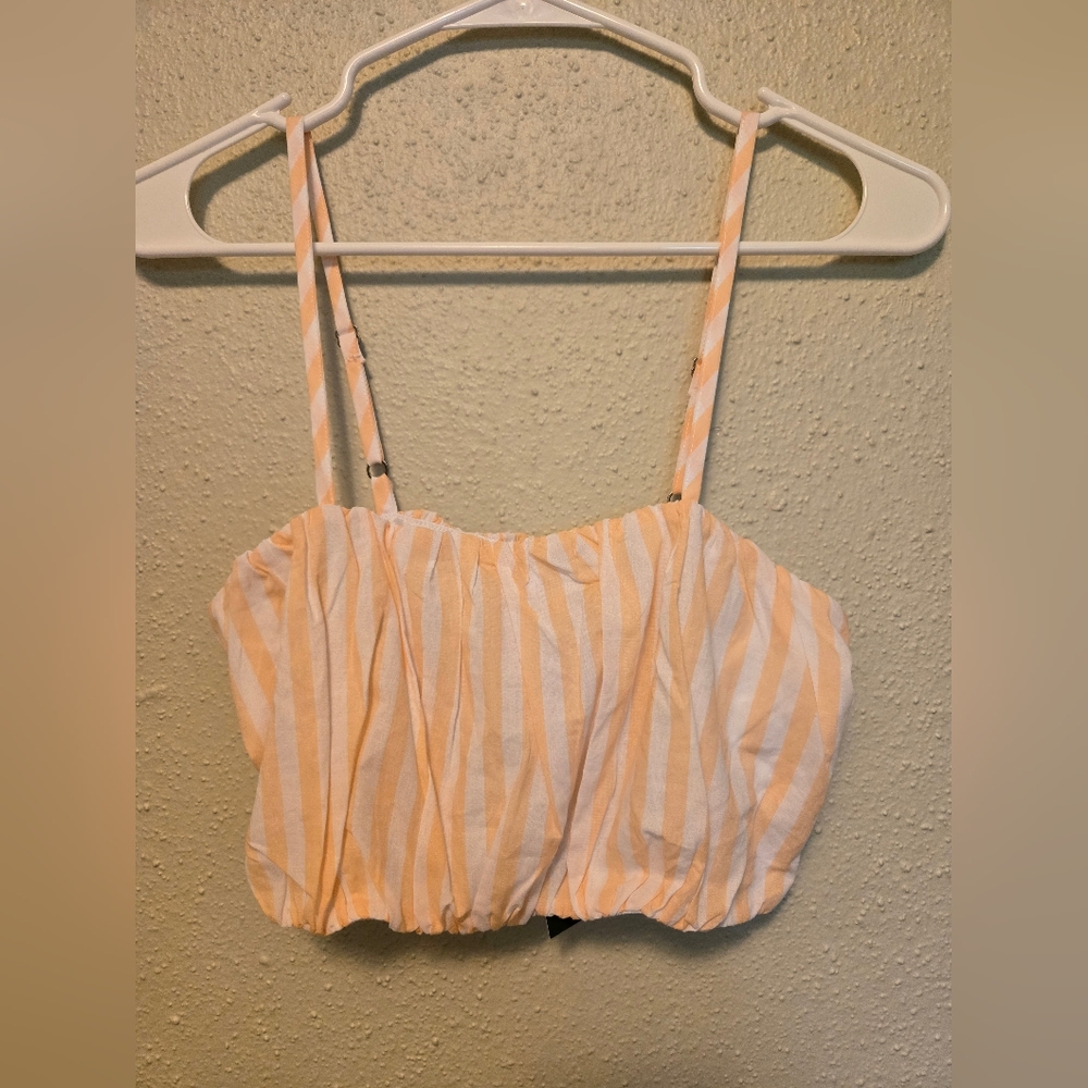 NWT Crop Tank Striped Medium